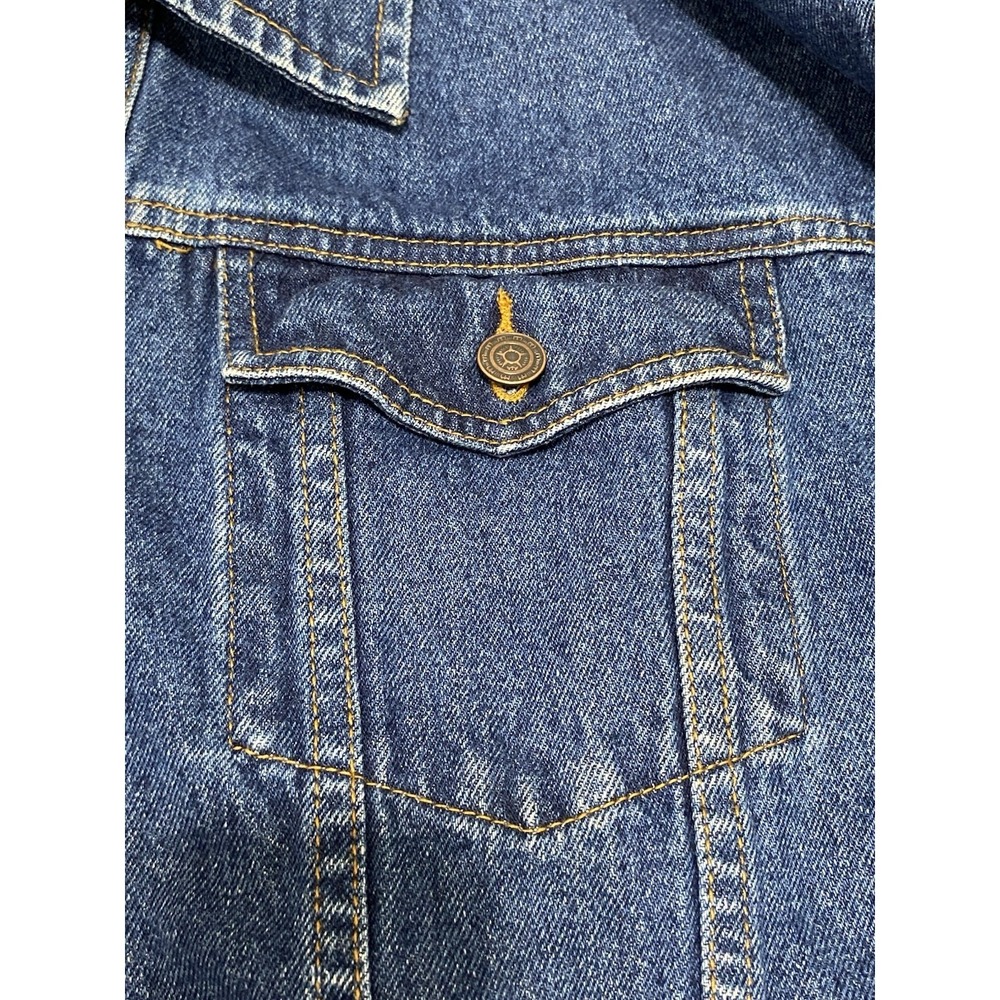 Casual Pointe Mens Denim Trucker Jacket Blue XL Vintage Relaxed Fit Cotton - Picture 4 of 12